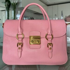 Miu Miu Pink Satchel/Crossbody with Gold Accents